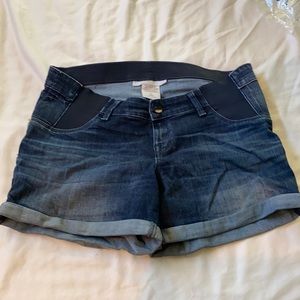 Maternity jean shorts